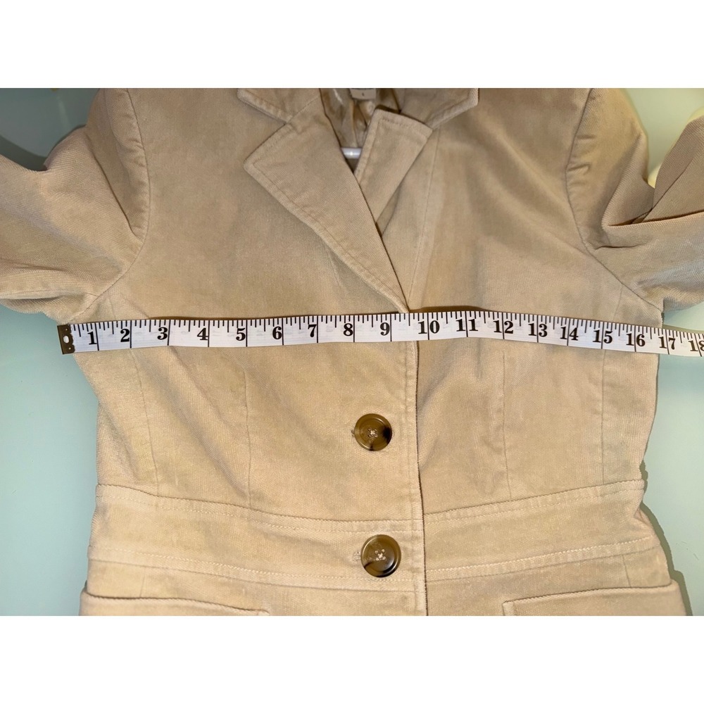 Banana Republic Blazer Tan Corduroy Stretch Tailored Professional Jacket 6 - Picture 6 of 7